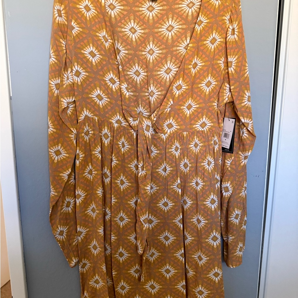 Volcom Brown Patterned Dress - Picture 4 of 6